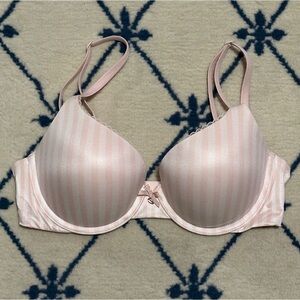 Victoria’s Secret NWOT Body By Victoria Perfect Shape Pink Stripe Bra